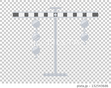 Illustration of a lever used in science experiments 132543686