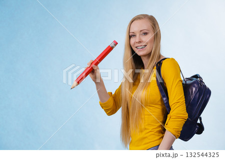 Young woman going to school 132544325