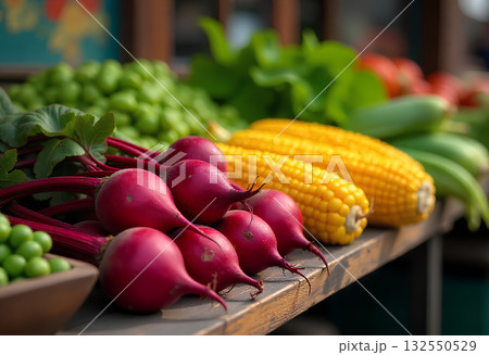 fresh vegetables on the cart fresh vegetables on the cart 132550529