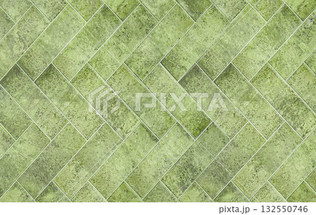Textured Green Tile with Classic Pattern for Wall and Floor 132550746