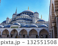 Blue Mosque (Sultanahmet) inner courtyard with domes, minarets and arched colonnades, Istanbul, Turkey - architectural landmark for travel and cultural content Blue Mosque (Sultanahmet) inner courtyard with domes, minarets and arched colonnades, Istanbul, Turkey - architectural landmark for travel and cultural content 132551508