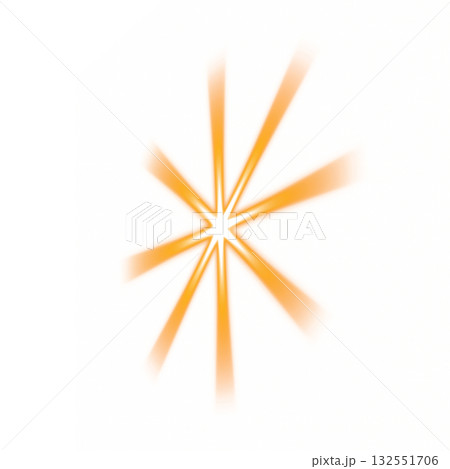 透明背景の奥行きのある斜めのオレンジ色発光スター 透明背景の奥行きのある斜めのオレンジ色発光スター 132551706