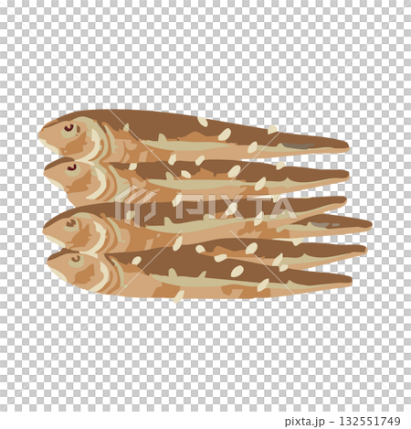 Tadukuri watercolor hand-drawn vector illustration Tadukuri watercolor hand-drawn vector illustration 132551749