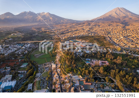 Aerial view of the city of Arequipa Aerial view of the city of Arequipa 132551991