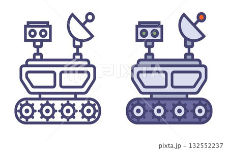 Mars rover for planetary exploration icon. 132552237
