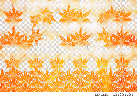 紅葉 和風 幾何学模様 紅葉 和風 幾何学模様 132552253