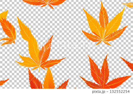 Autumn leaves, Japanese style, geometric pattern Autumn leaves, Japanese style, geometric pattern 132552254