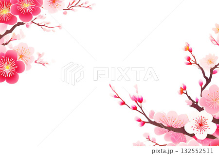 背景素材 梅 切り抜き 背景素材 梅 切り抜き 132552511