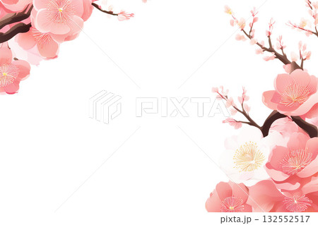 背景素材 梅 切り抜き 背景素材 梅 切り抜き 132552517