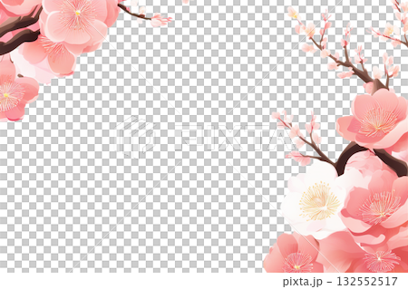 背景素材 梅 切り抜き 背景素材 梅 切り抜き 132552517