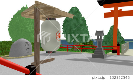 アニメーションの背景に使える PNG素材『海の見える神社』空は透明ですのでご自由にどうぞ アニメーションの背景に使える PNG素材『海の見える神社』空は透明ですのでご自由にどうぞ 132552546