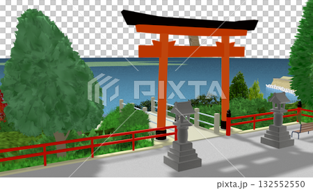 "Shrine with a view of the sea" PNG material that can be used as a background for animation. The sky is transparent, so feel free to use it. "Shrine with a view of the sea" PNG material that can be used as a background for animation. The sky is transparent, so feel free to use it. 132552550