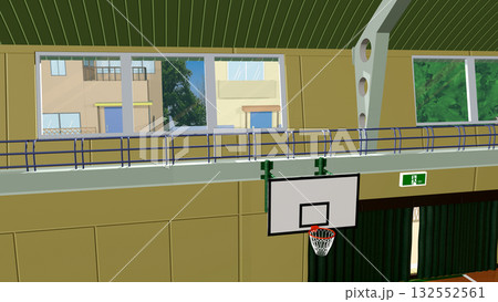 アニメーションの背景に最適な『体育館の内部』 132552561