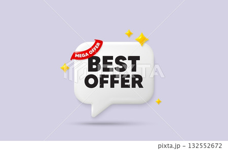 Best offer chat speech bubble. Mega offer flag ribbon. Best offer tag. Special price Sale sign. Advertising Discounts symbol. 3d sparkle stars speech bubble. Vector Best offer chat speech bubble. Mega offer flag ribbon. Best offer tag. Special price Sale sign. Advertising Discounts symbol. 3d sparkle stars speech bubble. Vector 132552672
