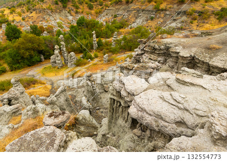 Rock formation The Stone Dolls of Kuklica, North Macedonia 132554773