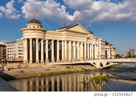Archaeological Museum of Macedonia by Vardar River in Skopje Archaeological Museum of Macedonia by Vardar River in Skopje 132554827