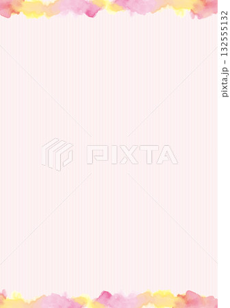 暖色系の水彩絵具を上下に塗ったピンクの背景-縦型 132555132