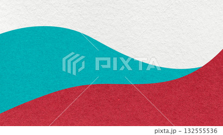 Abstract white, turquoise, red texture paper background, wavy layers. Wave pattern with copy space for banner Abstract white, turquoise, red texture paper background, wavy layers. Wave pattern with copy space for banner 132555536