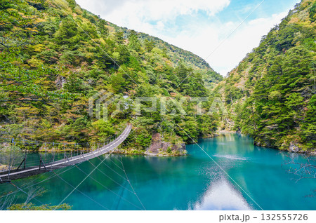 静岡県寸又峡の夢のつり橋 静岡県寸又峡の夢のつり橋 132555726