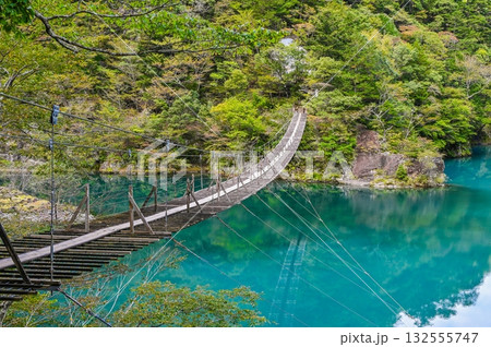 静岡県寸又峡の夢のつり橋 静岡県寸又峡の夢のつり橋 132555747