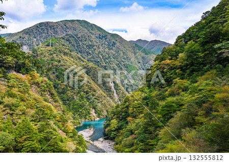 静岡県寸又峡の夢のつり橋 静岡県寸又峡の夢のつり橋 132555812