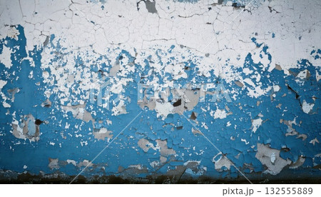 《AI画像》古びた水色の壁 《AI画像》古びた水色の壁 132555889