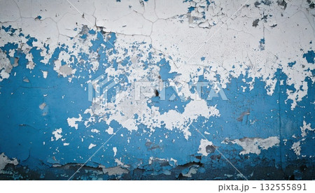 《AI画像》古びた水色の壁 《AI画像》古びた水色の壁 132555891