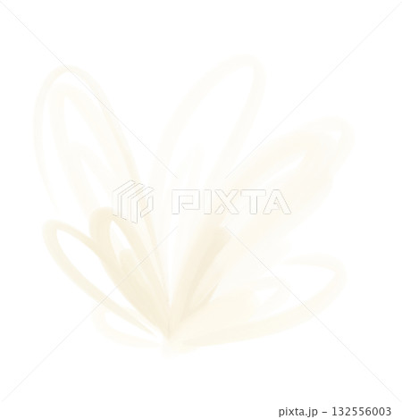 白っぽい黄色い花のような装飾イラスト 132556003