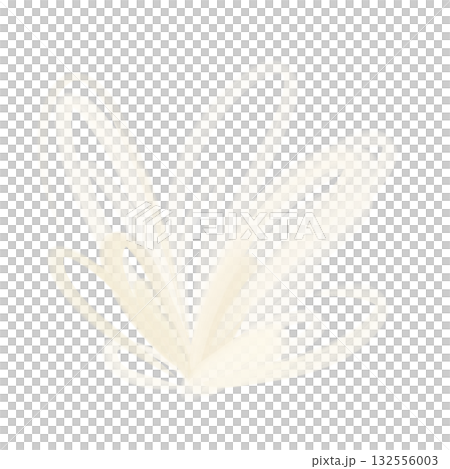 白っぽい黄色い花のような装飾イラスト 132556003