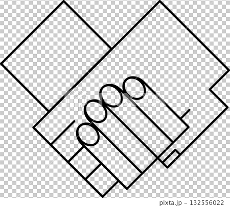 Simple icon of joined hands 132556022