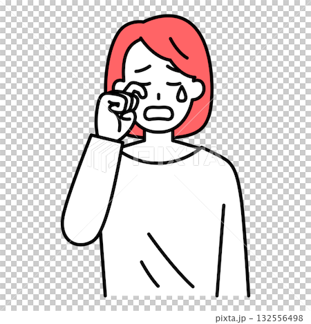 Crying young lady 132556498