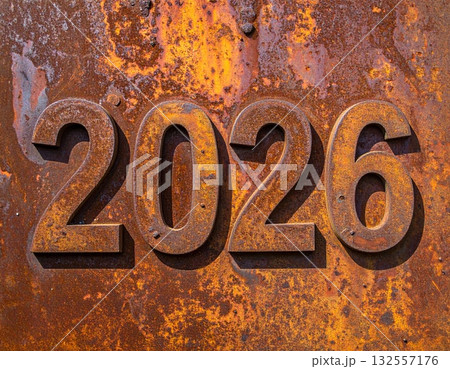 Golden 3D illustration of the number 2026, symbolizing the New Year celebration. 132557176