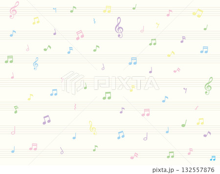 五線譜と音符の壁紙 132557876