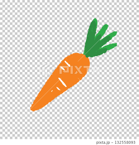 Hand-drawn cute carrot illustration 132558093