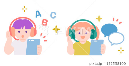 家で学ぶ子ども 音楽や英語も楽しむタブレット学習 家で学ぶ子ども 音楽や英語も楽しむタブレット学習 132558100