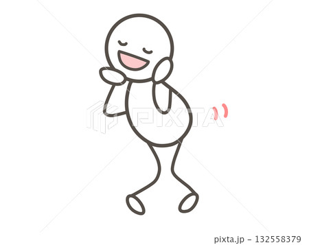 うっとりした表情をしている人のイラスト うっとりした表情をしている人のイラスト 132558379