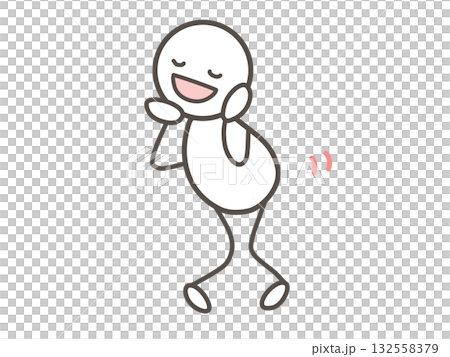 うっとりした表情をしている人のイラスト うっとりした表情をしている人のイラスト 132558379