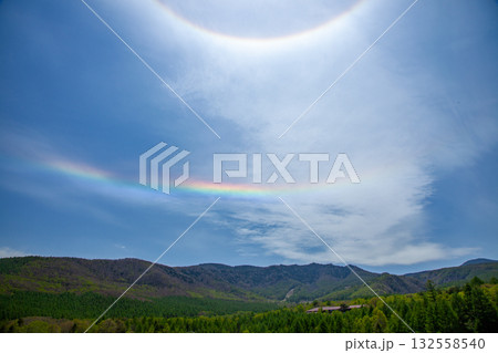 美しい逆さ虹　環水平アーク　1 132558540