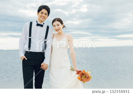 海辺のウェディングフォト 132558931