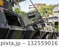 Military tank with open door, Armored vehicle of Colombian army, Armed forces in operation in Colombia 132559016