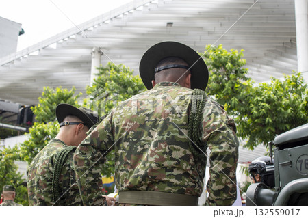 Colombian carabineros, Special unit of National Police, Public force in security operation Colombian carabineros, Special unit of National Police, Public force in security operation 132559017