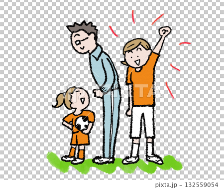 子供サッカー応援イラスト 子供サッカー応援イラスト 132559054