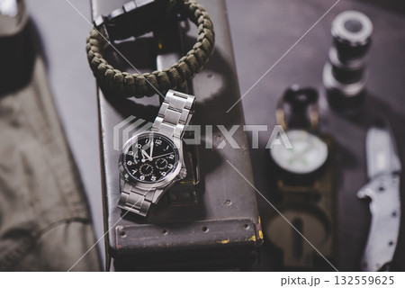 military style men wristwatch military style men wristwatch 132559625