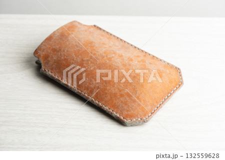 mould on leather product 132559628