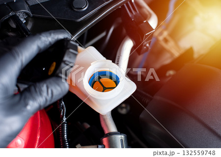 Checking car's brake fluid 132559748