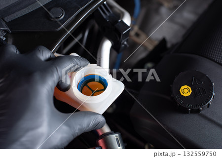 Checking car's brake fluid 132559750