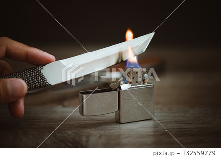 stainless steel knife 132559779