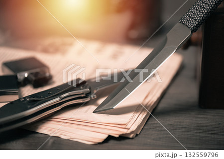 stainless steel knife 132559796