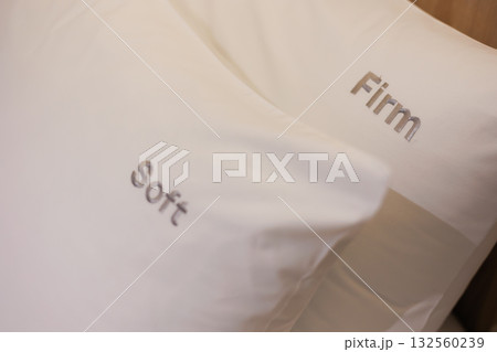 Soft and Firm pillow. Softness type pillow sleeping neck support comfortable bedding selection 132560239