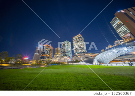 うめきたの高層ビル群 夜景 うめきたの高層ビル群 夜景 132560367